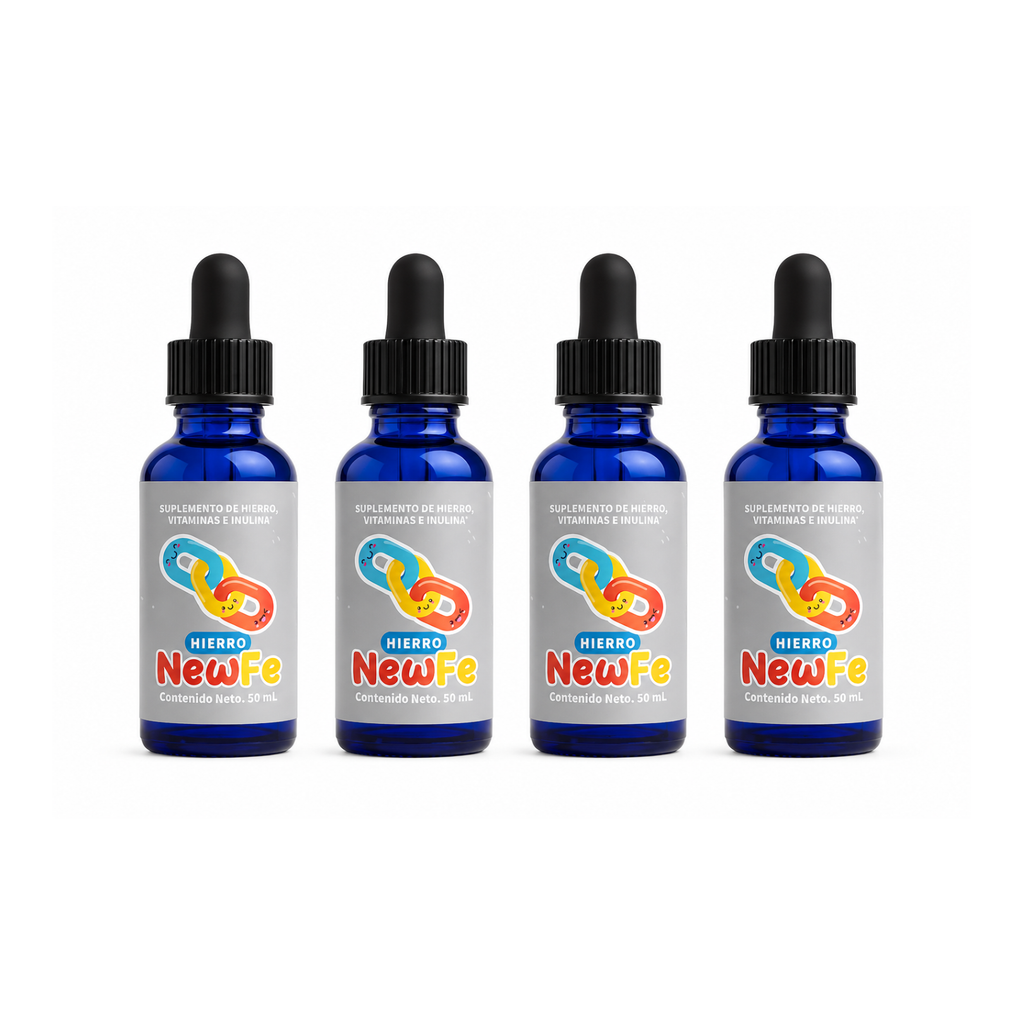 4 Pack NewFe Hierro Infantil Bisglicinato Ferroso - PEDYA PHARMA