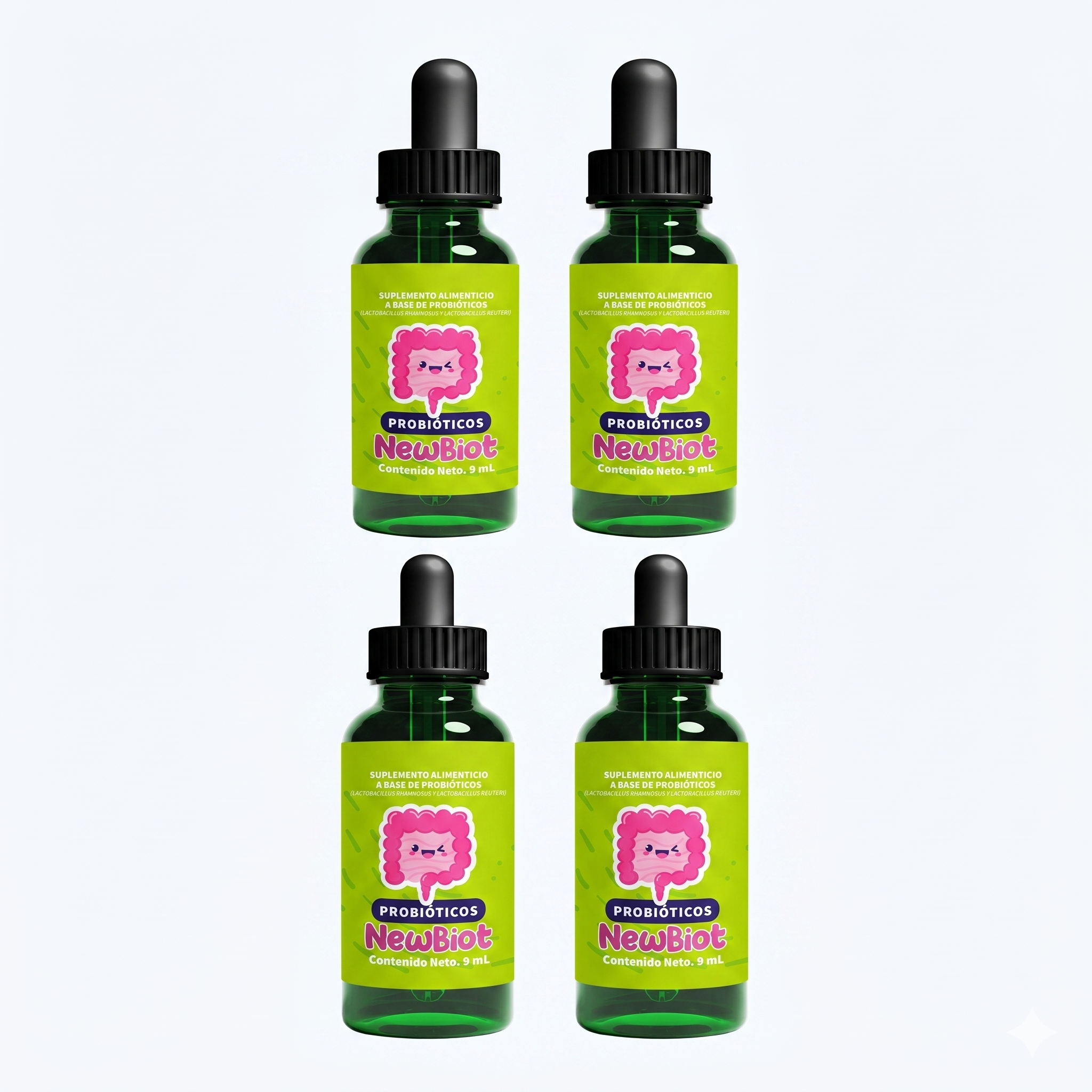 4 Pack NewBiot | Probióticos para Niños | Lactobacillus Reuteri y Rhamnosus - PEDYA PHARMA