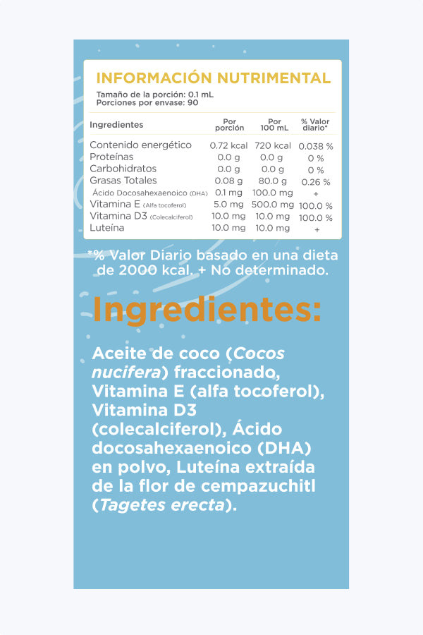 NewD | Vitamina D3 para Niños con DHA y Luteína | Desarrollo Infantil - PEDYA PHARMA